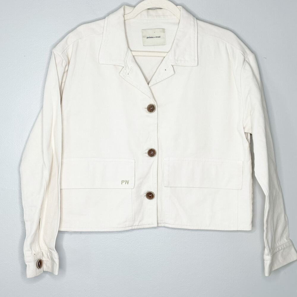 Paloma Wool Sambuca Crop Jacket Button-Up Pocket … - image 3